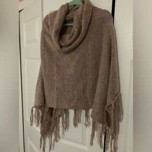 Dusty rose poncho